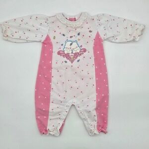 Vintage Small Stars Baby Girls Romper Jumpsuit 6-9 Months
